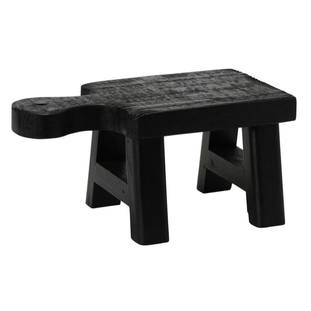Smooth Wood, Black Decorative Pedestal Table Creative Co-Op, Square